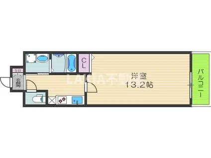M CUBE(1K/3階)の間取り写真