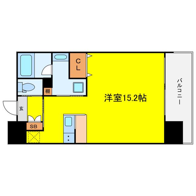 プレジオ海老江(ワンルーム/3階)の間取り写真