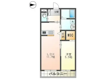 小田原市田島マンション工事(1LDK/2階)の間取り写真