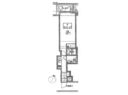 パティオ神田(1K/7階)の間取り写真