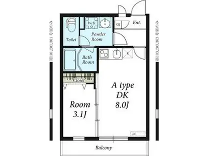 リブリ・シェルドニー(1LDK/3階)の間取り写真