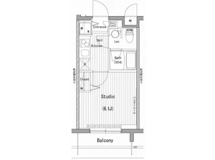 ガーラ・グランディ横濱桜木町(1K/8階)の間取り写真