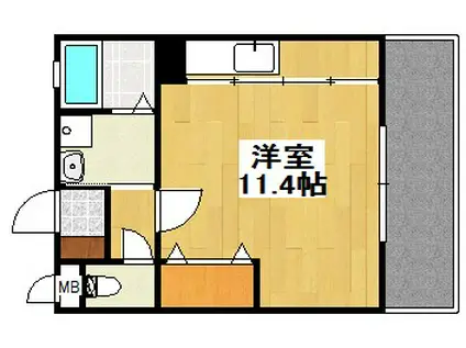 クラルテ ディヴァイン(ワンルーム/2階)の間取り写真