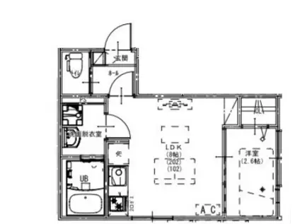 KEIAI RESIDENCE 清瀬II(1LDK/2階)の間取り写真