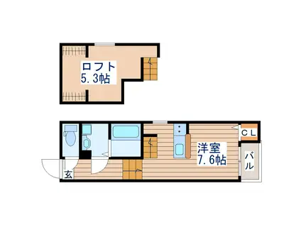 SAKURA COURT(ワンルーム/1階)の間取り写真