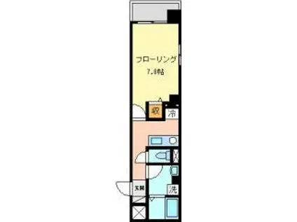 CRASKA寺前(1K/3階)の間取り写真