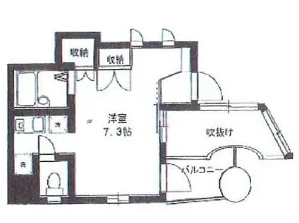 メルベージュMRM(1K/5階)の間取り写真