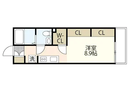COLLINA伴東(ワンルーム/1階)の間取り写真