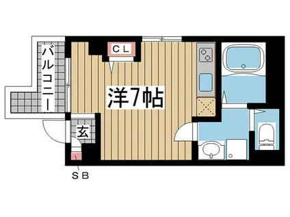 レガーロ雲井(ワンルーム/4階)の間取り写真