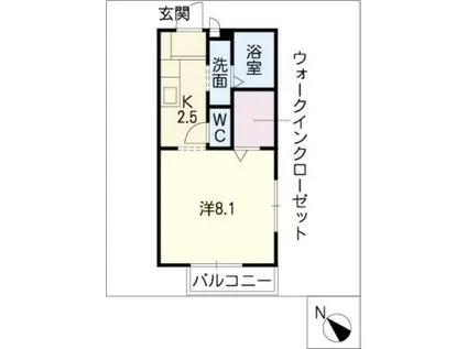 サンガーデンリコー(1K/2階)の間取り写真