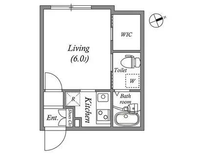 MODULOR祐天寺(1K/1階)の間取り写真