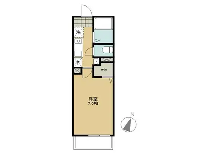 クアドリフォリオ川越(1K/2階)の間取り写真