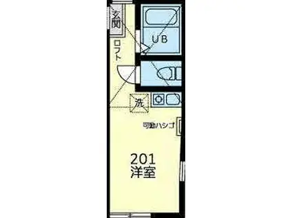 ユナイト中野島レーザーディマルコ(ワンルーム/2階)の間取り写真