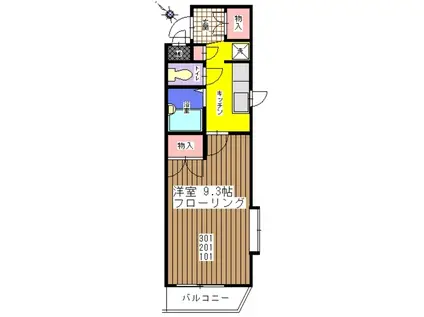 メゾンあい(1K/1階)の間取り写真