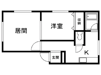 メゾンセラフィック(1LDK/1階)の間取り写真