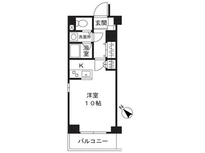 FORTUNATO(ワンルーム/3階)の間取り写真