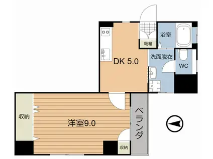グレイス21(1DK/3階)の間取り写真