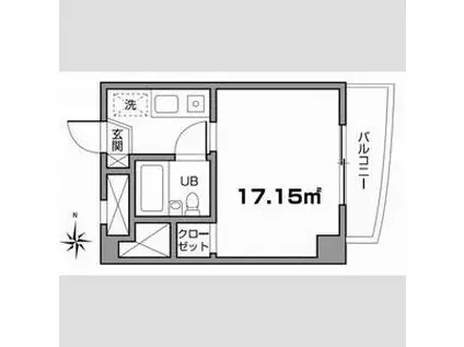 アベニュー烏山(1K/4階)の間取り写真