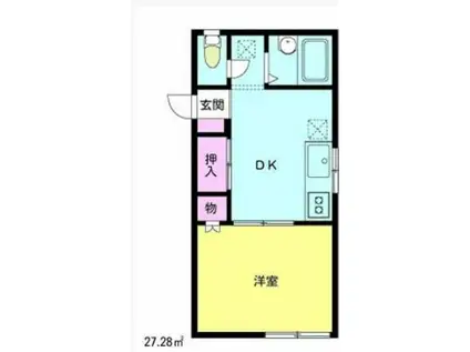 エピーメロン西瑞江(1DK/1階)の間取り写真