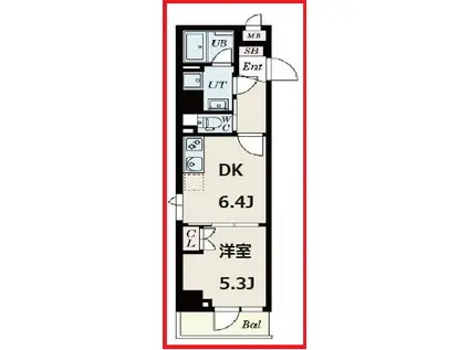 パセオ本所吾妻橋(1DK/3階)の間取り写真