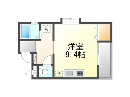 パレス新都心(ワンルーム/5階)の間取り写真