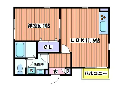 Y´SSOPHIA(1LDK/1階)の間取り写真