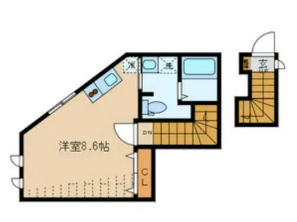 シャイロー池袋(ワンルーム/1階)の間取り写真