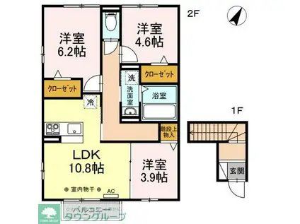 ルミエール エスト(3LDK/2階)の間取り写真