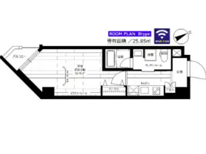 ステージファースト成増(1K/4階)の間取り写真