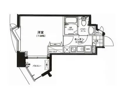 サウンドおしあげ(1K/2階)の間取り写真
