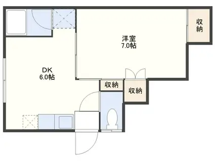 コーポ高野(1DK/1階)の間取り写真