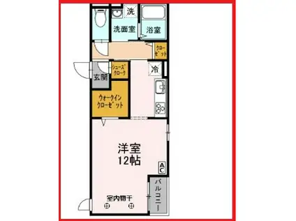 カーサ ヴェール今戸(ワンルーム/3階)の間取り写真