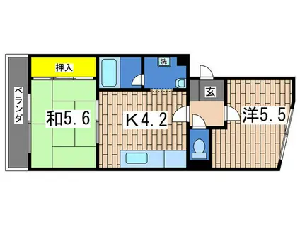M・ステージ保土ヶ谷(2K/2階)の間取り写真