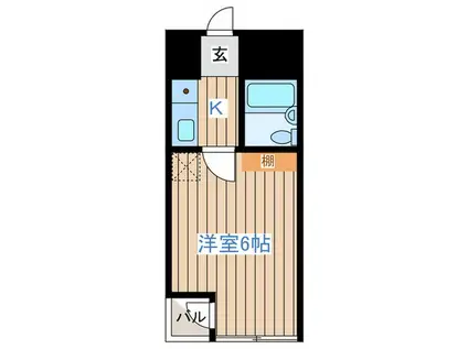 アップルコート銀杏町(1K/3階)の間取り写真