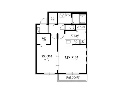 ROSA PALLIDO(1LDK/2階)の間取り写真