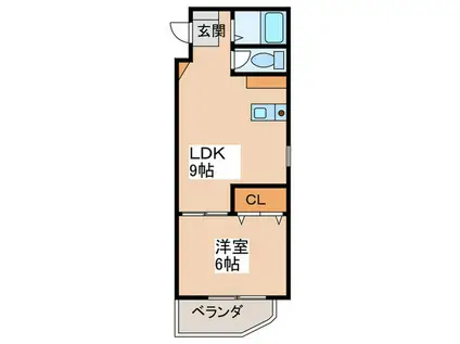 アメージングエステート(1LDK/3階)の間取り写真