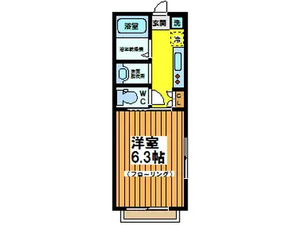 アーバンヒルズ(1K/1階)の間取り写真