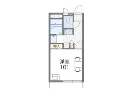 レオパレスフォンターナ(1K/2階)の間取り写真