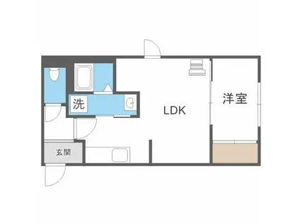 CHOUCHOU N24 シュシュN24(1LDK/1階)の間取り写真