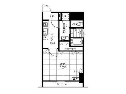 URBANSELECT川口並木(1K/5階)の間取り写真