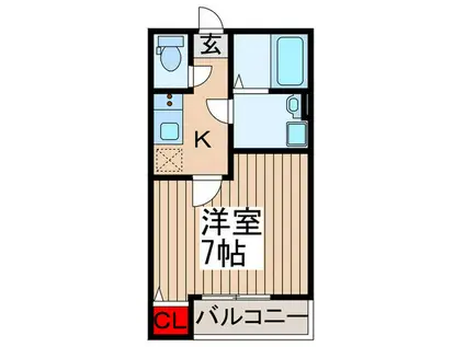 ロイヤルレジデンス(1K/1階)の間取り写真