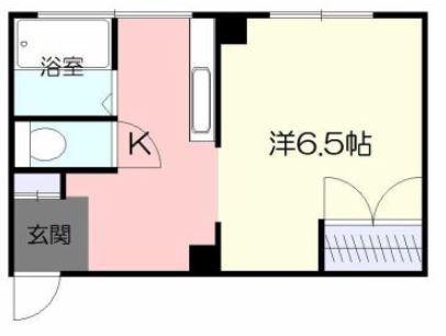 ハイツユニバーシティ(1K/2階)の間取り写真