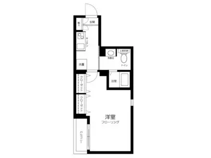 ウェルスクエア蒲田イースト(1K/3階)の間取り写真