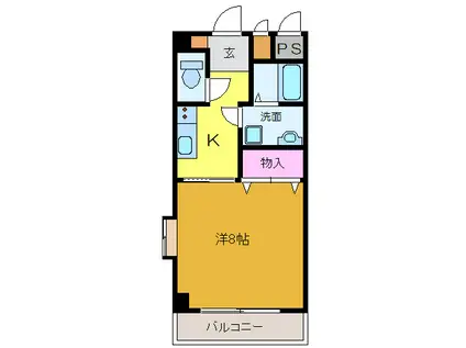 エクセル駅前(1K/3階)の間取り写真