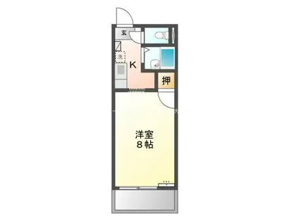 サープラス石田(1K/2階)の間取り写真