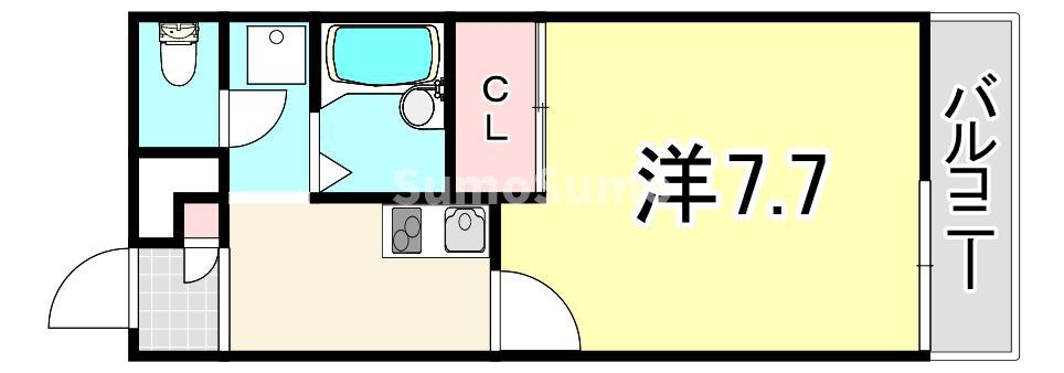 レオパレスターク(1K/2階)の間取り写真