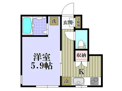 ドルフ保谷東町(1K/1階)の間取り写真