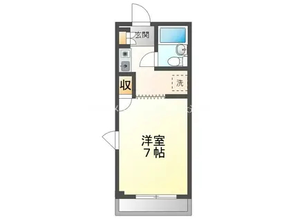 スカイビレッジアイセイ(1K/2階)の間取り写真
