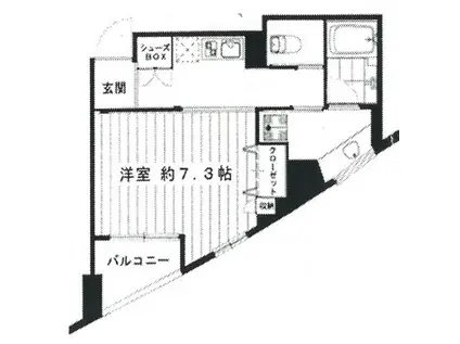 コスタデベラノ(1K/3階)の間取り写真