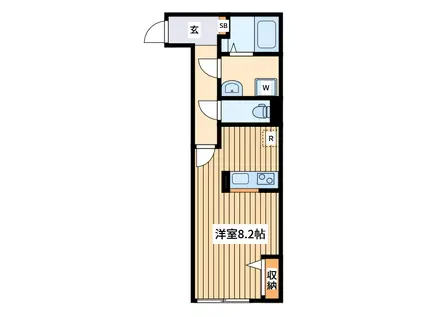 カインドネス町田Ⅳ(ワンルーム/3階)の間取り写真